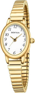 BOFAN Small Gold Watches for Women Easy Read Ladies Quartz Wrist Watch with Stainless Steel Expansion Band,Waterproof