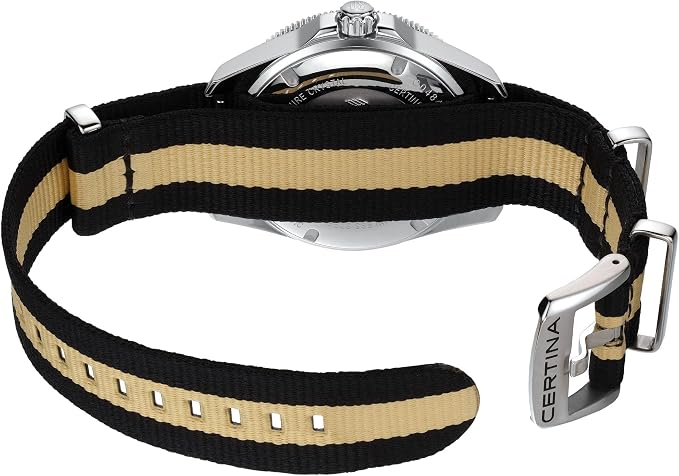Certina, Mens, DS Action Gent, 40.5, mm, Synthetic, Automatic, Powermatic 80, Nivachron, Date, Watch, Black, Synthetic, C0484071805101