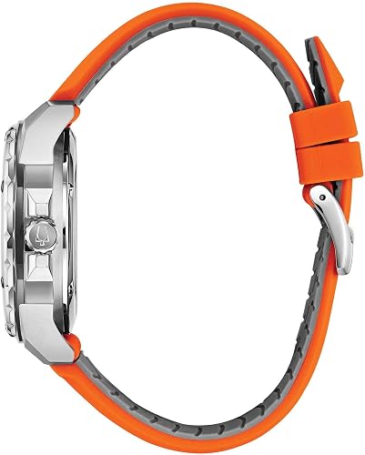 Bulova Men's Marine Star 'Series A' Automatic Watch with Orange Silicone Strap Style: 98A226